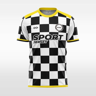 checkerboard custom soccer jersey for men sublimation