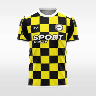 checkerboard custom soccer jersey for men sublimation