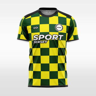 checkerboard custom soccer jersey for men sublimation