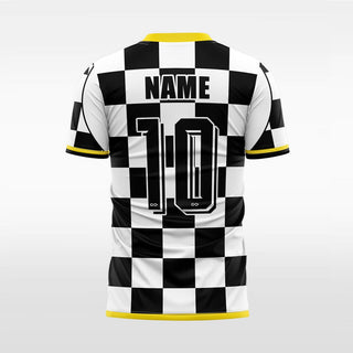 checkerboard custom soccer jersey for men