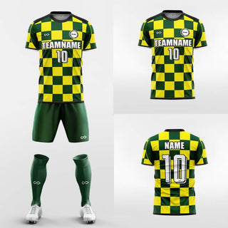 checkerboard custom soccer jerseys kit sublimated