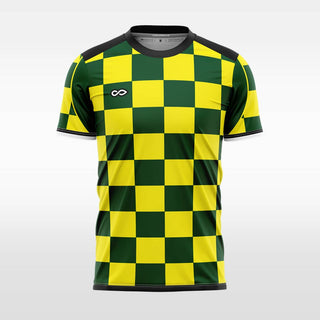 checkerboard soccer jersey for men sublimation