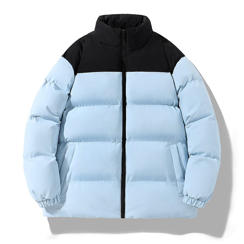Cikers Sports 外厂采购 Blue / M Custom Unisex Winter Colorblock Puffer Cotton Coat- LC2358