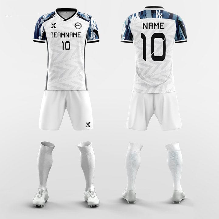 Cikers Sports 非黑五 Blue / S Herringbone - Men's Custom Soccer Kits Short Sleeve