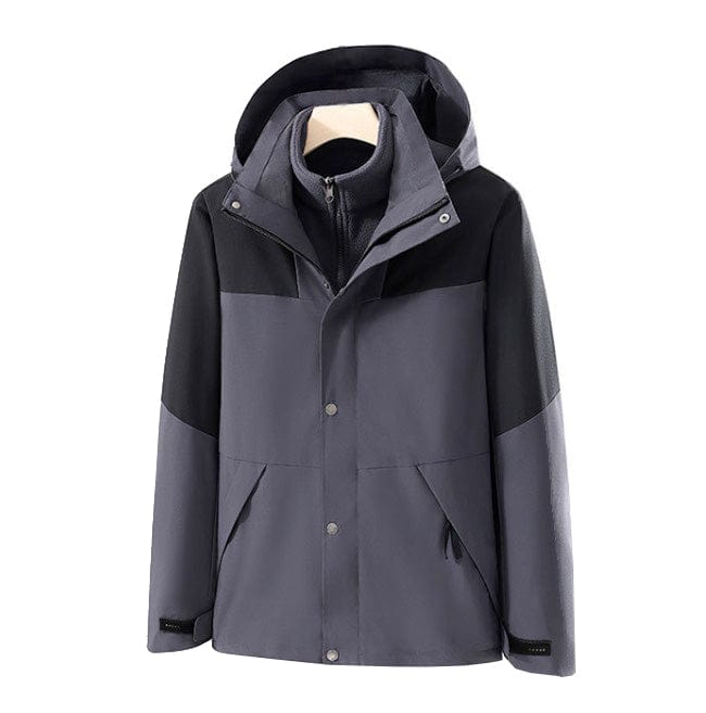 Cikers Sports 外厂采购 Gray / S Cedar - Winter Custom Windproof 3 in 1Windbreaker Jacket-QH23899