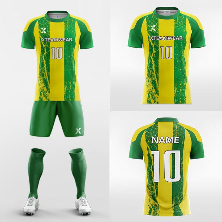 Cikers Sports 非黑五 Ivy - Custom Striped-Print Soccer Kits Short Sleeve