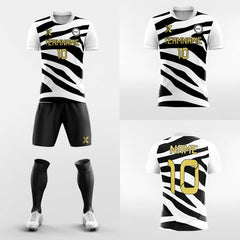 Cikers Sports 非黑五 Zebra Stripe - Custom Sublimation Print Soccer Kits Short Sleeve