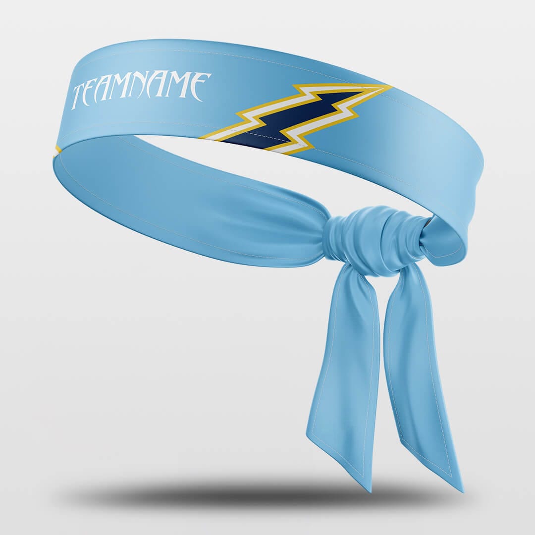 Cikers Sports Accessories Blue / Free Blue Lightning - Customized Sports Headband Sweat-Wicking Tie