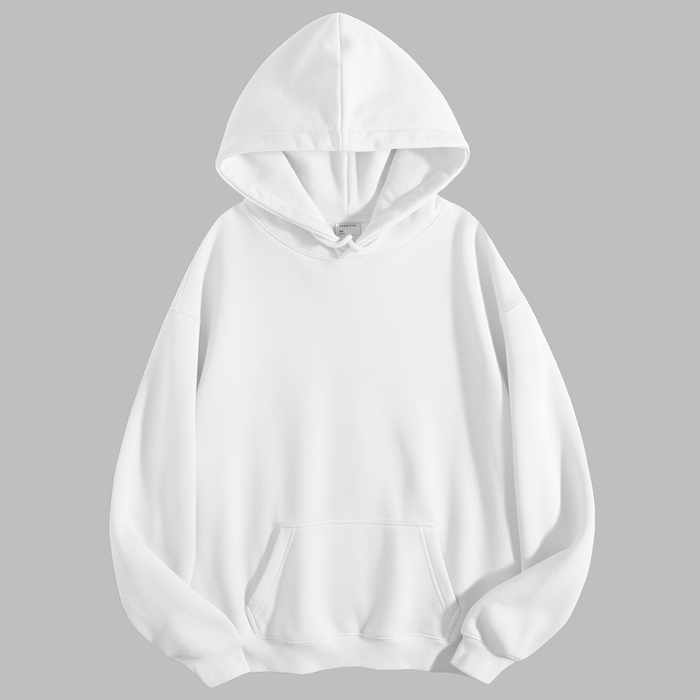 Cikers Sports Basics S / white Custom Team Hooded Sweatshirt – 270 g Heavy Brushed Fleece Pullover with Drawstring