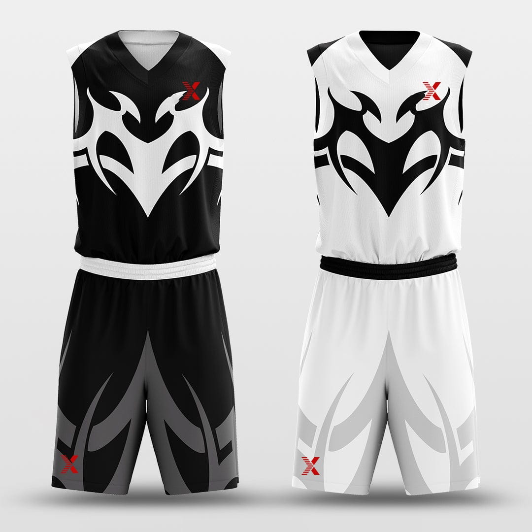 Cikers Sports Basketball Jersey Black&White / S Baron - Customized Reversible Sublimated Basketball Set