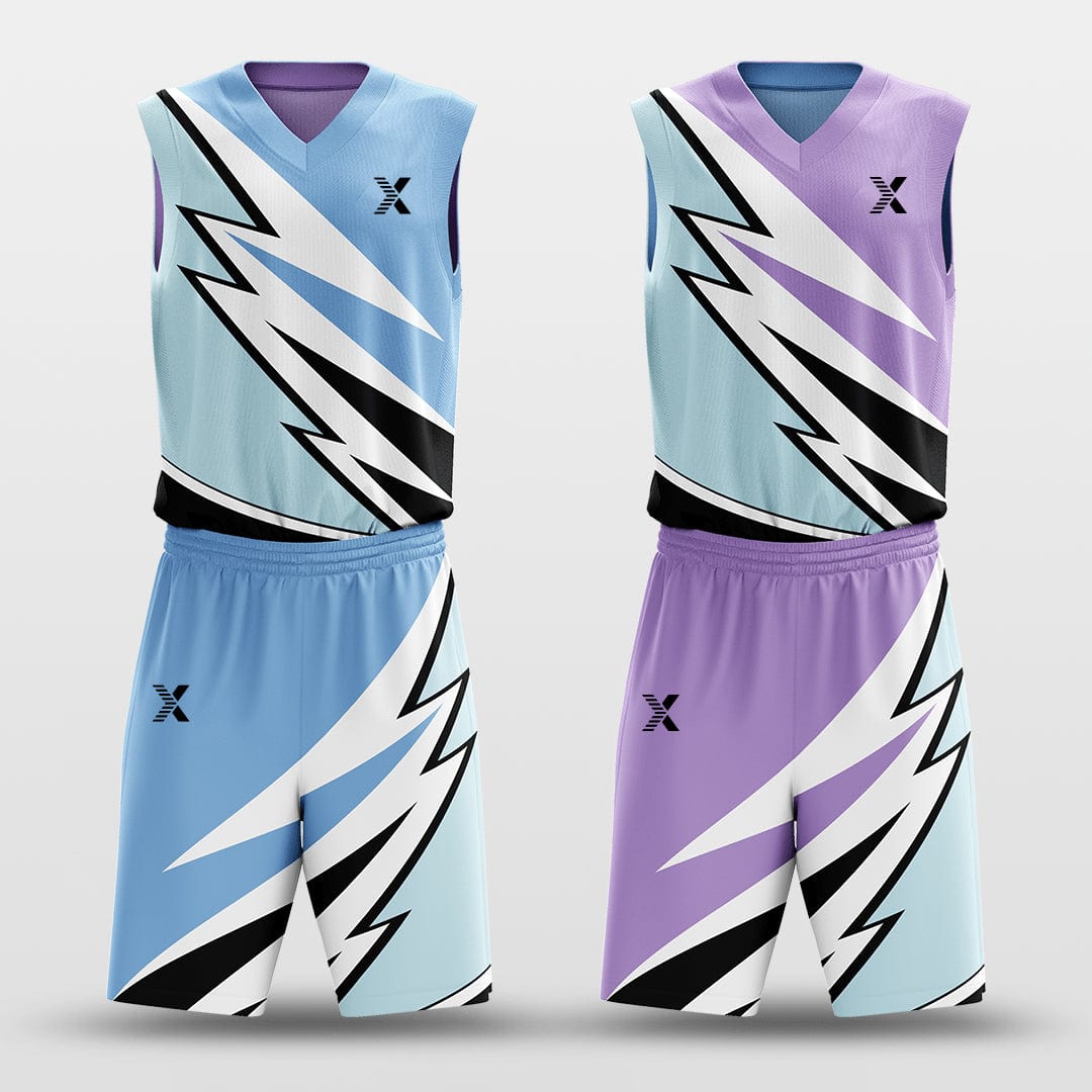 Cikers Sports Basketball Jersey Blue&Purple / S Windstorm - Customized Reversible Sublimated Basketball Set