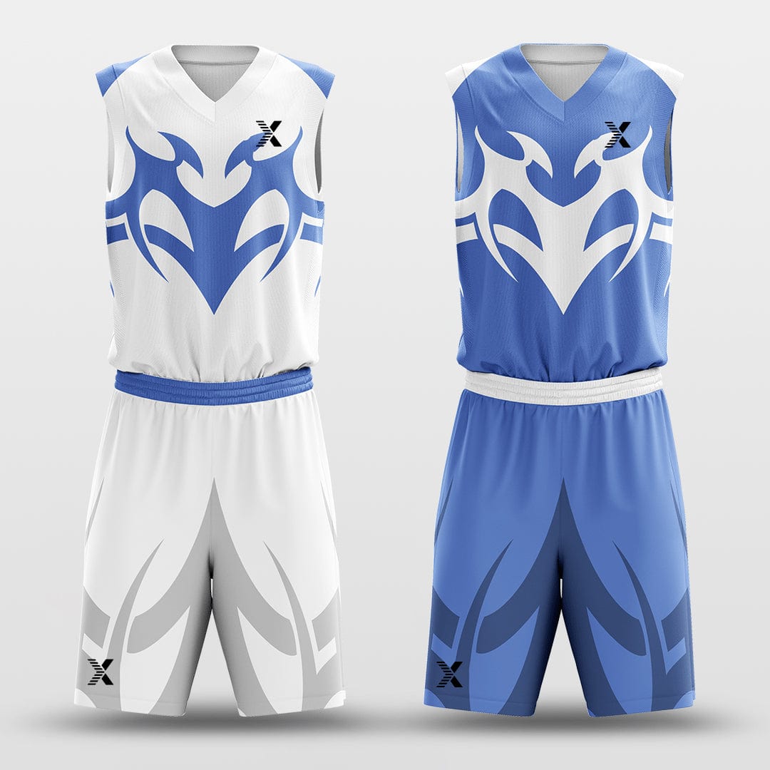 Cikers Sports Basketball Jersey Blue&White / S Baron - Customized Reversible Sublimated Basketball Set