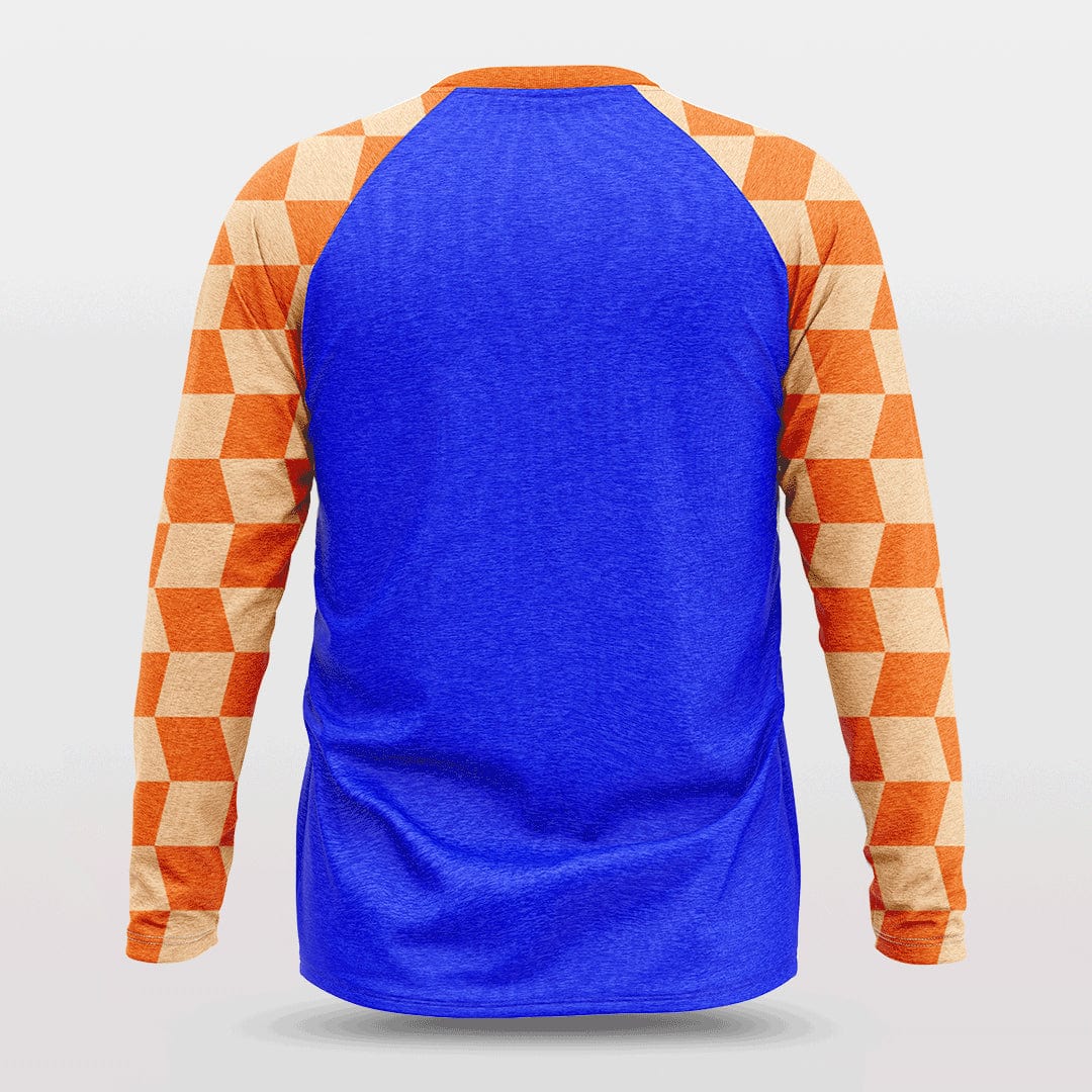 Cikers Sports Basketball Jersey Checkerboard - Customized Baggy Long Sleeve Shooting Jersey