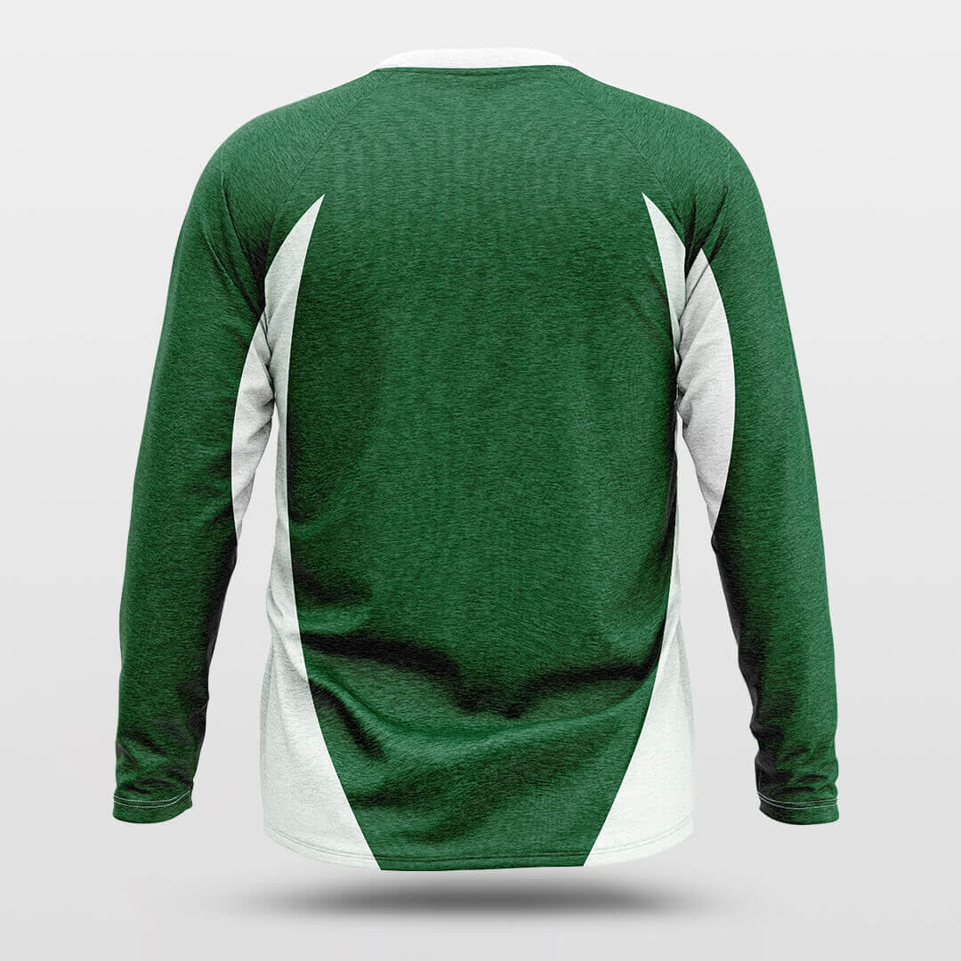 Cikers Sports Basketball Jersey Cloud Green - Customized Baggy Long Sleeve Shooting Jersey
