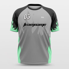 Cikers Sports Basketball Jersey Grey / S Ghost Fire - Customized Baggy Shoulder Short Sleeve Jersey