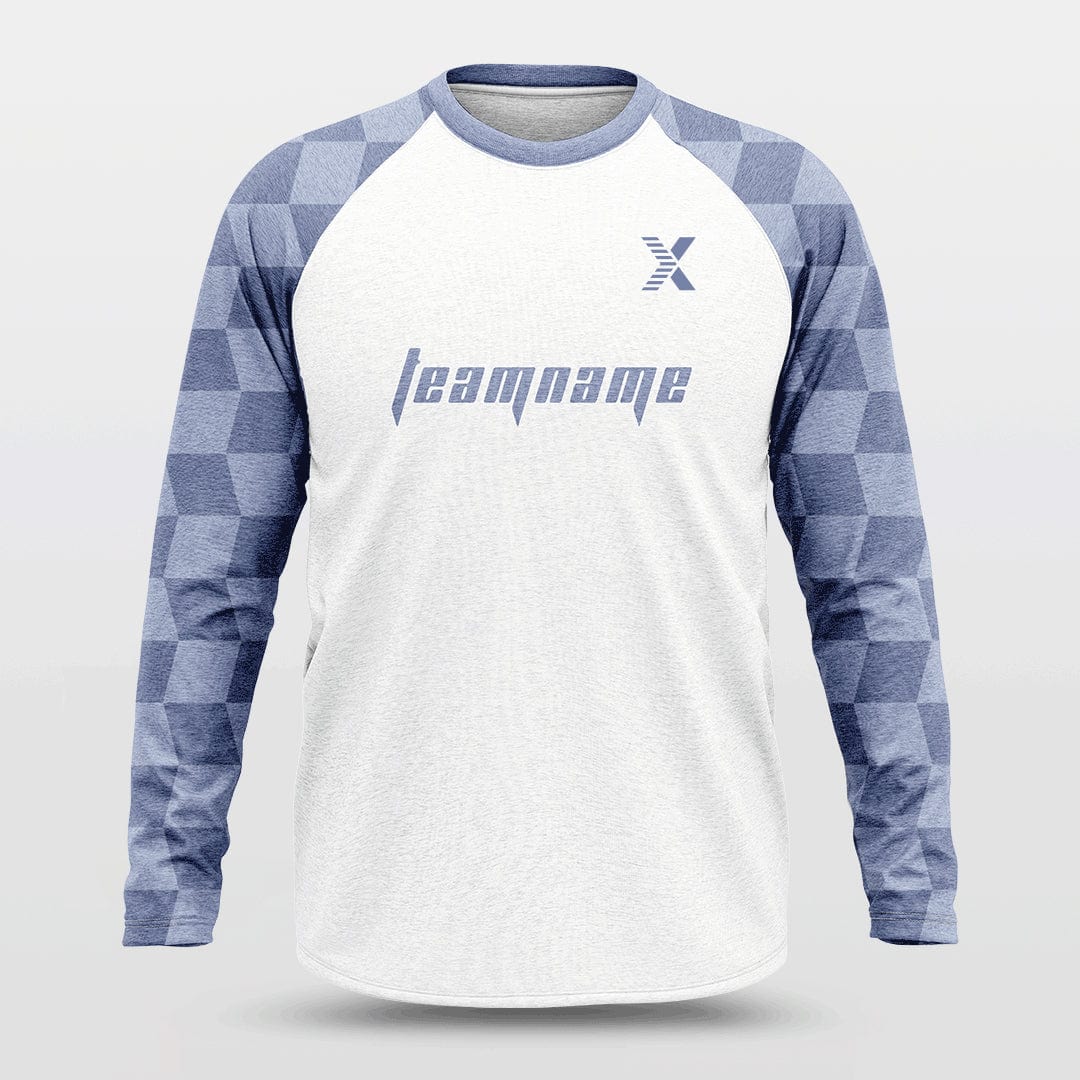 Cikers Sports Basketball Jersey Navy / S Checkerboard - Customized Baggy Long Sleeve Shooting Jersey