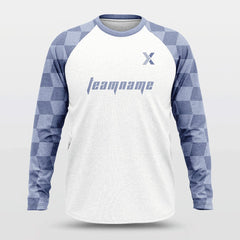 Cikers Sports Basketball Jersey Navy / S Checkerboard - Customized Baggy Long Sleeve Shooting Jersey