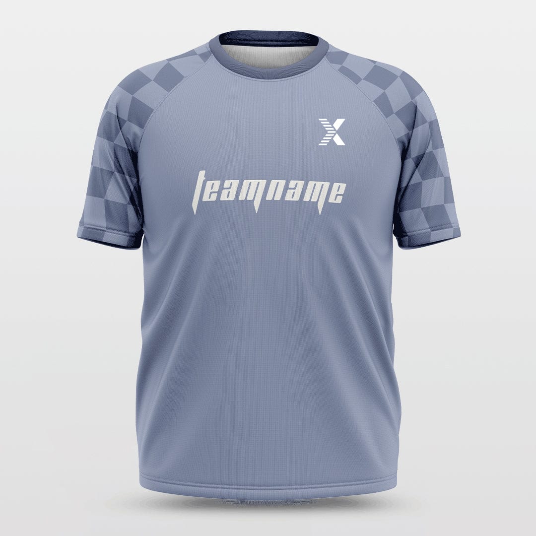 Cikers Sports Basketball Jersey Navy / S Checkerboard - Customized Baggy Shoulder Short Sleeve Jersey