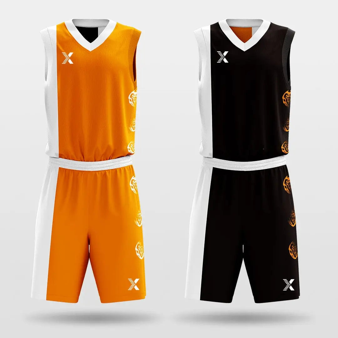 Cikers Sports Basketball Jersey Orange&Black / S Tai Chi - Customized Reversible Sublimated Basketball Set