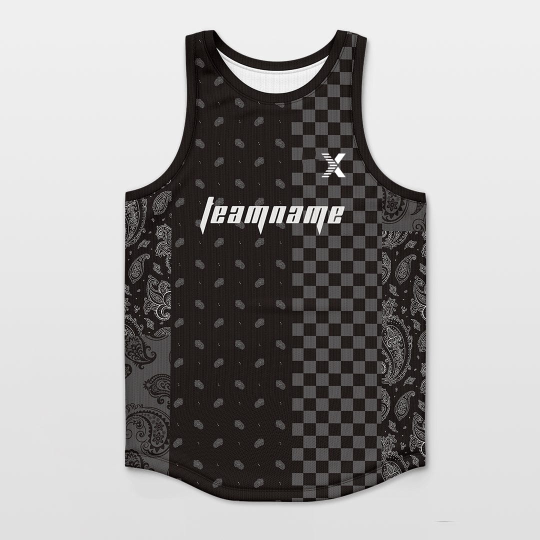 Cikers Sports Basketball Jersey Paisley - Customized Basketball Jersey Top