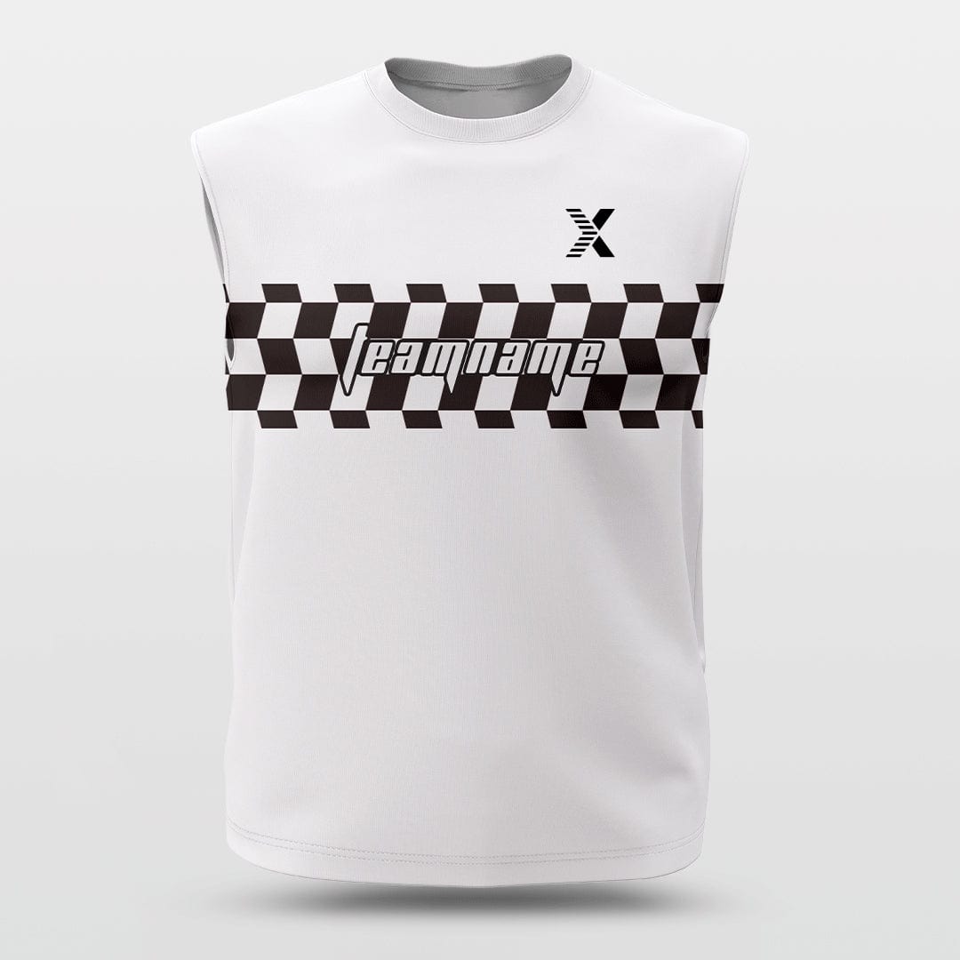 Cikers Sports Basketball Jersey White / S Checkerboard - Customized Wide Shoulder Basketball Jersey