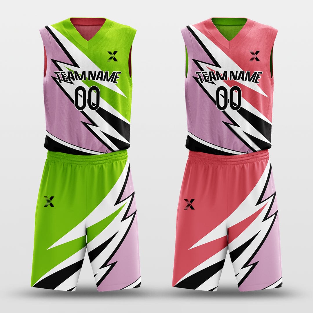 Cikers Sports Basketball Jersey Windstorm - Customized Reversible Sublimated Basketball Set