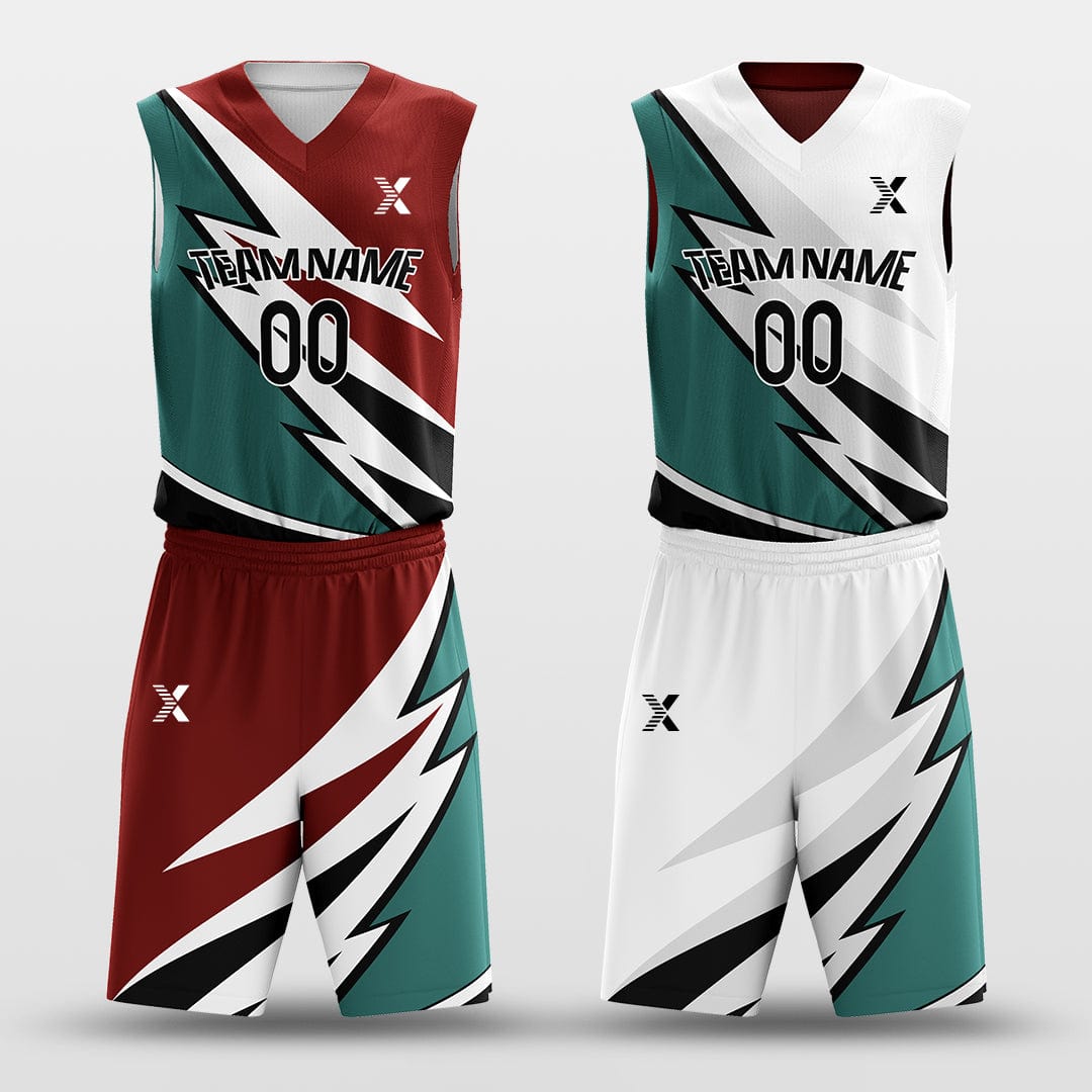 Cikers Sports Basketball Jersey Windstorm - Customized Reversible Sublimated Basketball Set