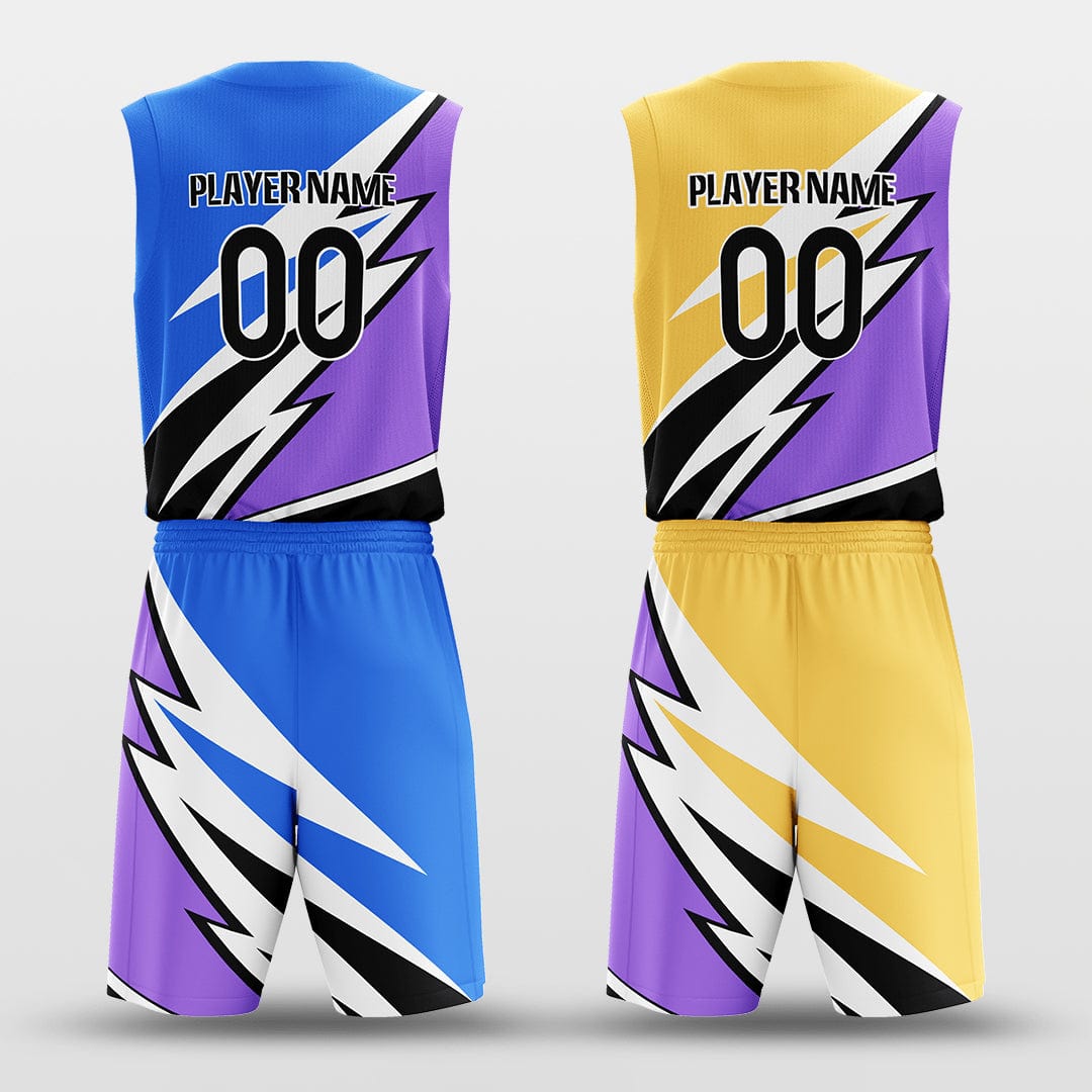 Cikers Sports Basketball Jersey Windstorm - Customized Reversible Sublimated Basketball Set