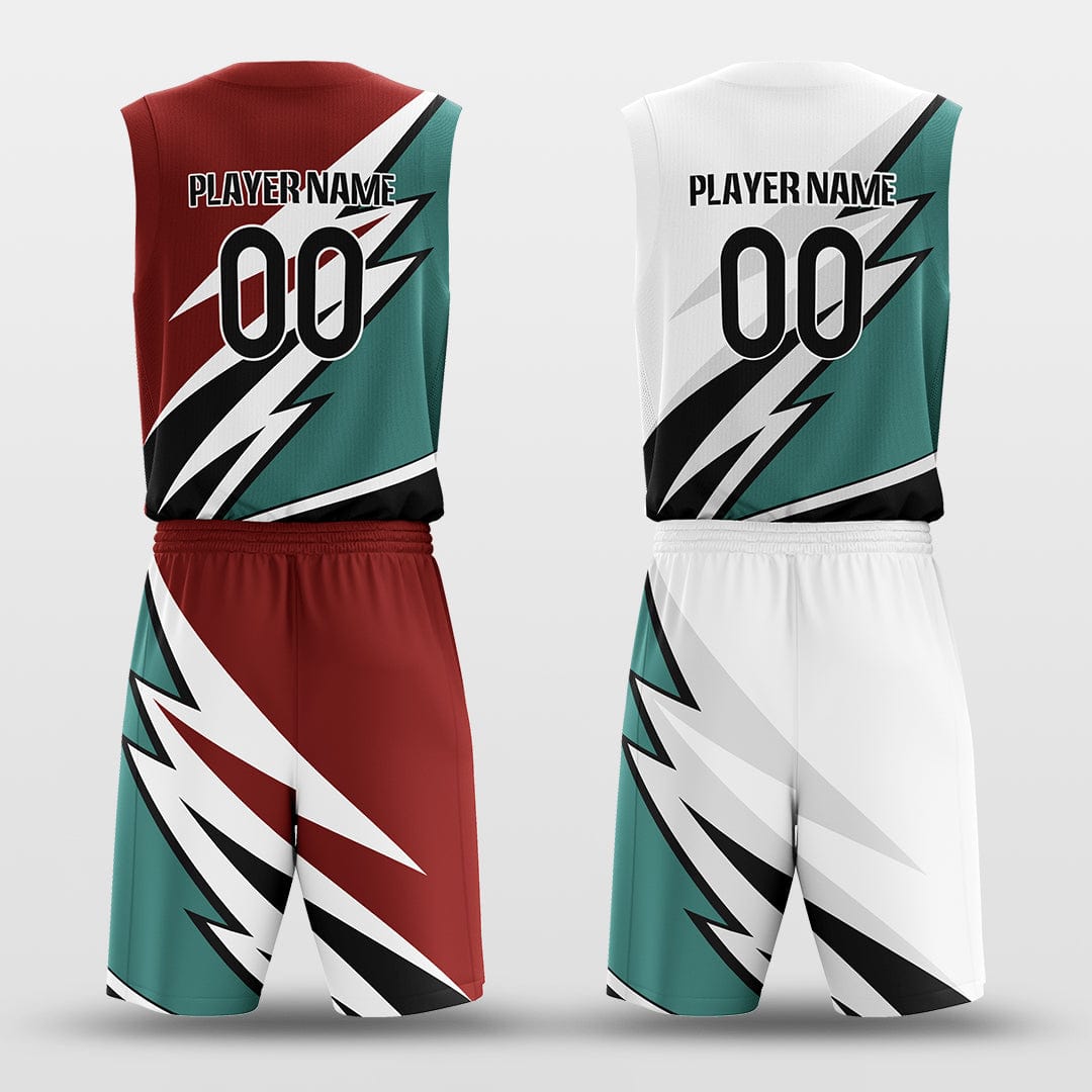 Cikers Sports Basketball Jersey Windstorm - Customized Reversible Sublimated Basketball Set