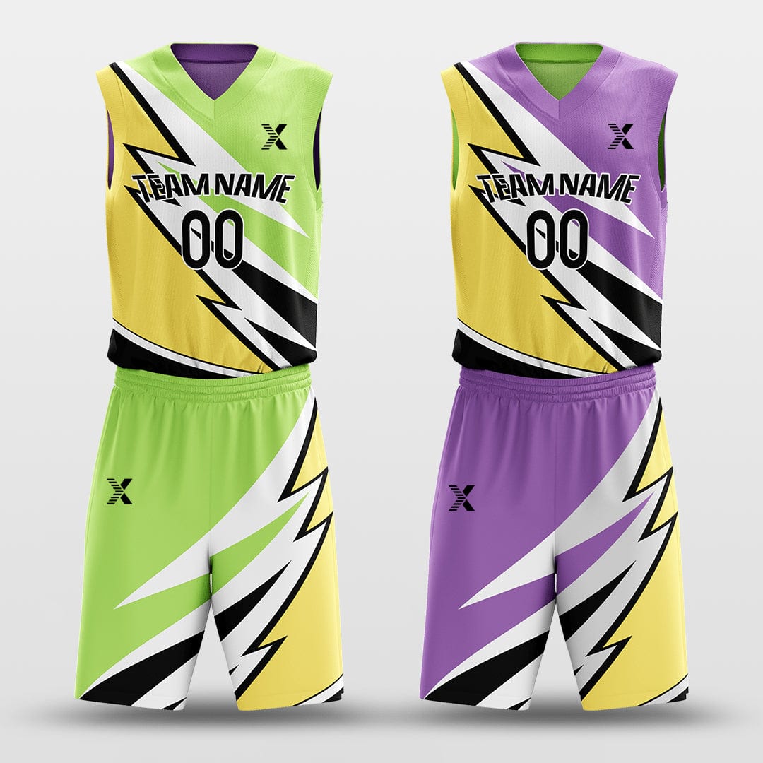 Cikers Sports Basketball Jersey Windstorm - Customized Reversible Sublimated Basketball Set