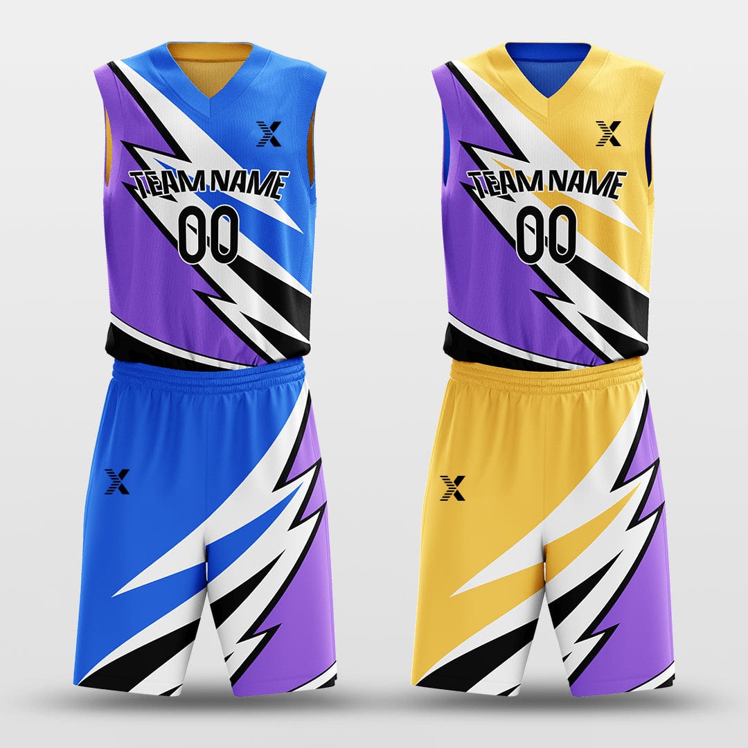 Cikers Sports Basketball Jersey Windstorm - Customized Reversible Sublimated Basketball Set