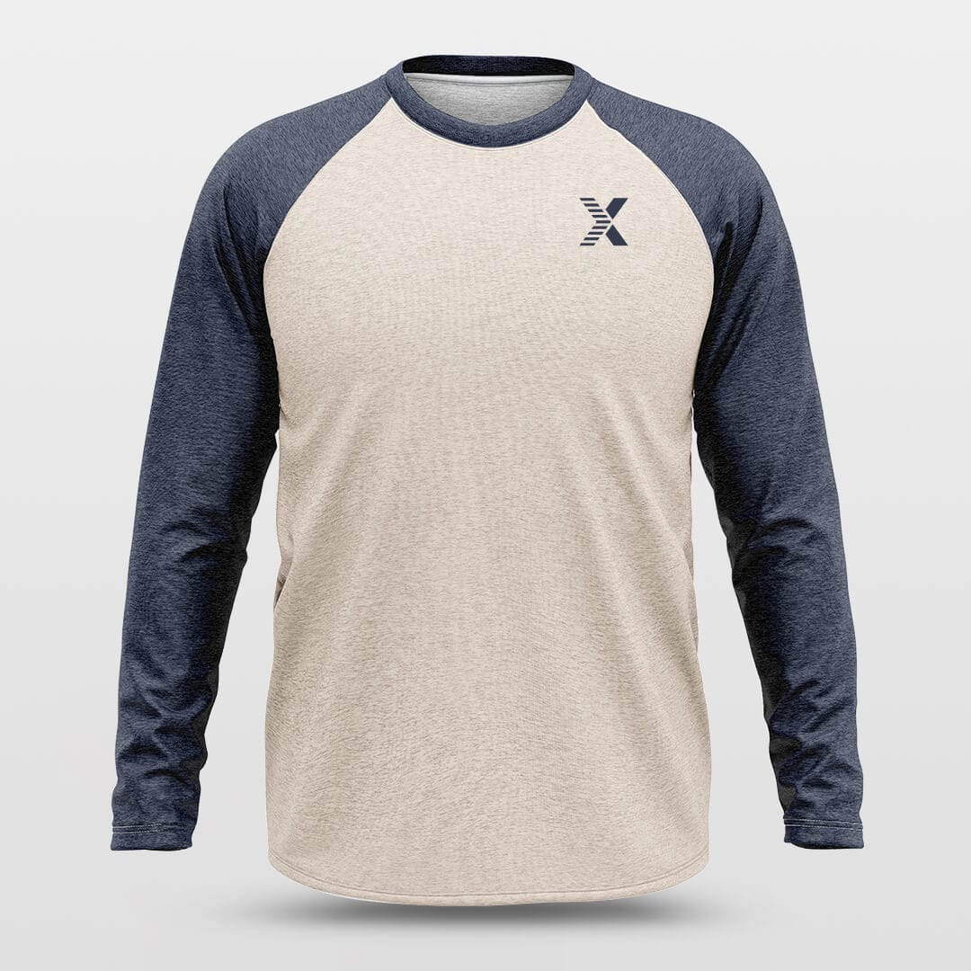 Cikers Sports Basketball Shirts Basic Dark Blue - Customized Baggy Long Sleeve Shooting Jersey