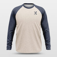 Cikers Sports Basketball Shirts Basic Dark Blue - Customized Baggy Long Sleeve Shooting Jersey