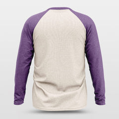 Cikers Sports Basketball Shirts Basic Purple - Customized Baggy Long Sleeve Shooting Jersey