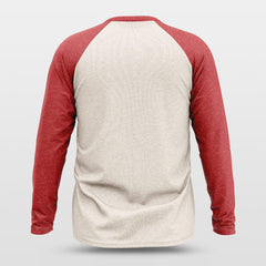 Cikers Sports Basketball Shirts Basic Red - Customized Baggy Long Sleeve Shooting Jersey