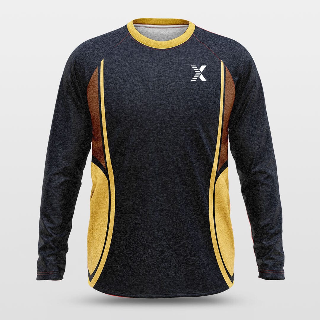 Cikers Sports Basketball Shirts Titan Blue - Customized Baggy Long Sleeve Shooting Jersey