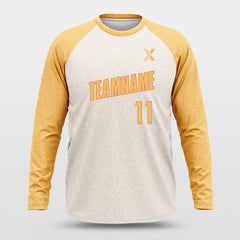 Cikers Sports Basketball Shirts Yellow / S Basic Yellow - Customized Baggy Long Sleeve Shooting Jersey