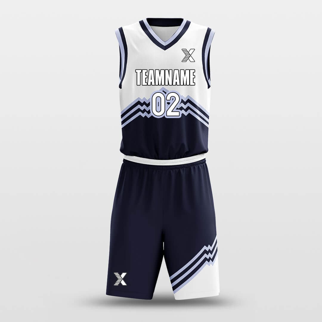 Cikers Sports Basketball Uniforms Black / 2XS Blue Mountain - Customized Basketball Jersey Set Sublimated