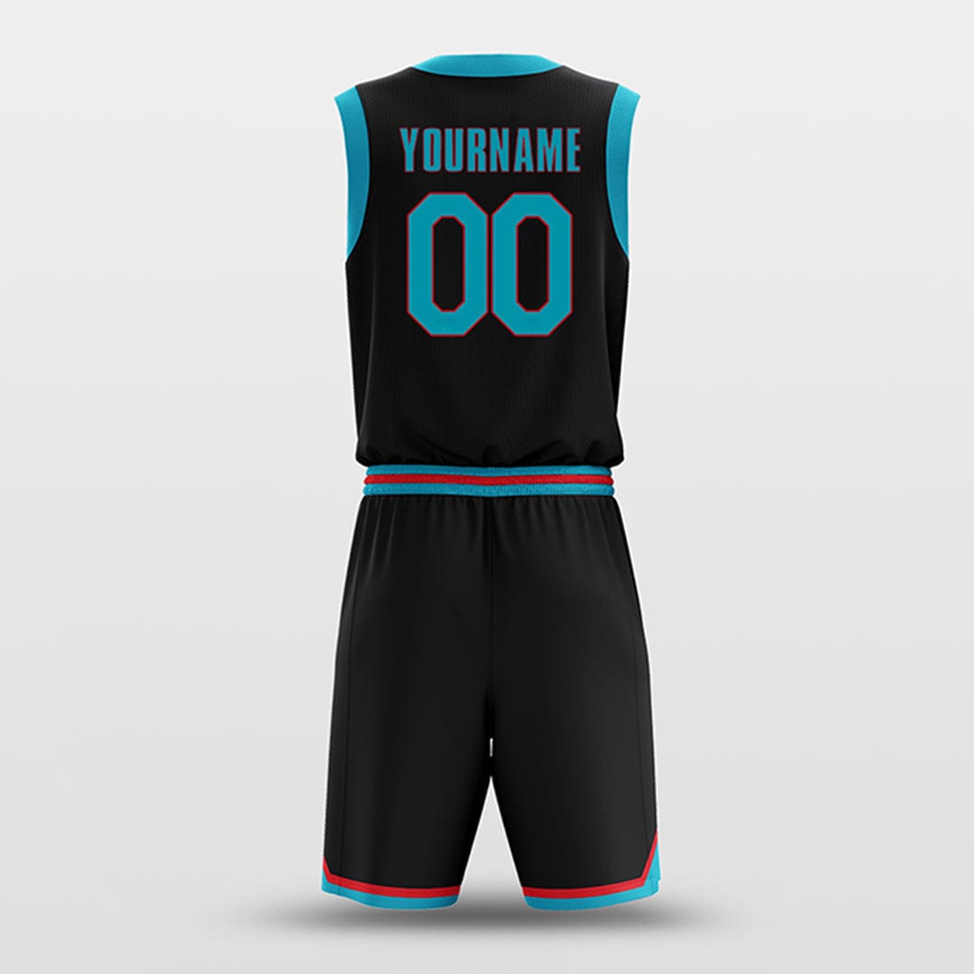 Cikers Sports Basketball Uniforms Black Blue - Custom Basketball Jersey Design for Team