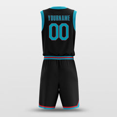Cikers Sports Basketball Uniforms Black Blue - Custom Basketball Jersey Design for Team