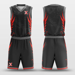 Cikers Sports Basketball Uniforms Black Dragon - Customized Basketball Jersey Set Design BK160131S