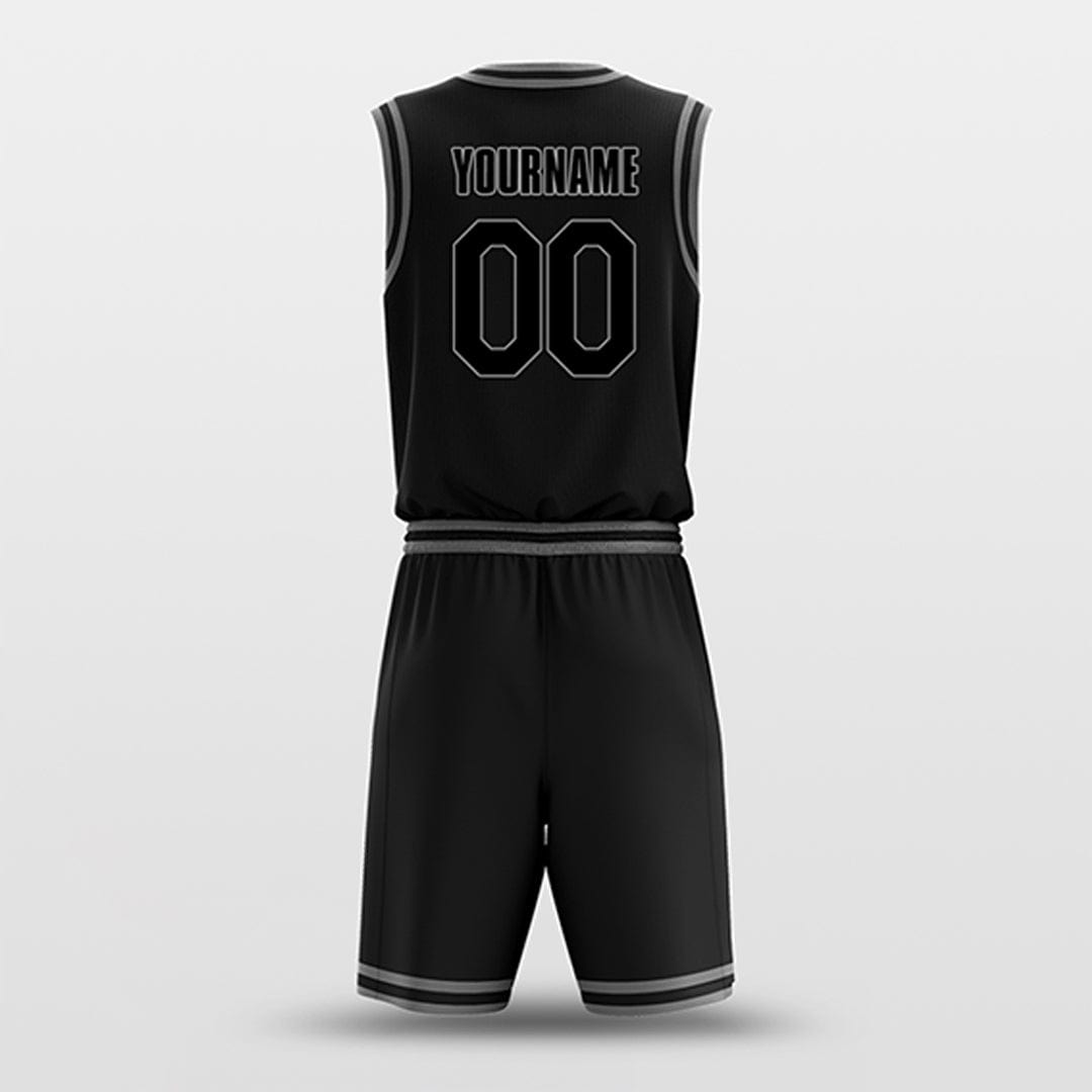 Cikers Sports Basketball Uniforms Black Gray - Custom Basketball Jersey Design for Team