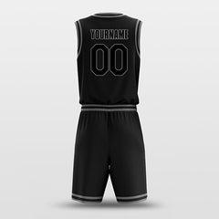 Cikers Sports Basketball Uniforms Black Gray - Custom Basketball Jersey Design for Team