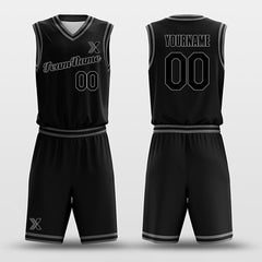Cikers Sports Basketball Uniforms Black Gray - Custom Basketball Jersey Design for Team