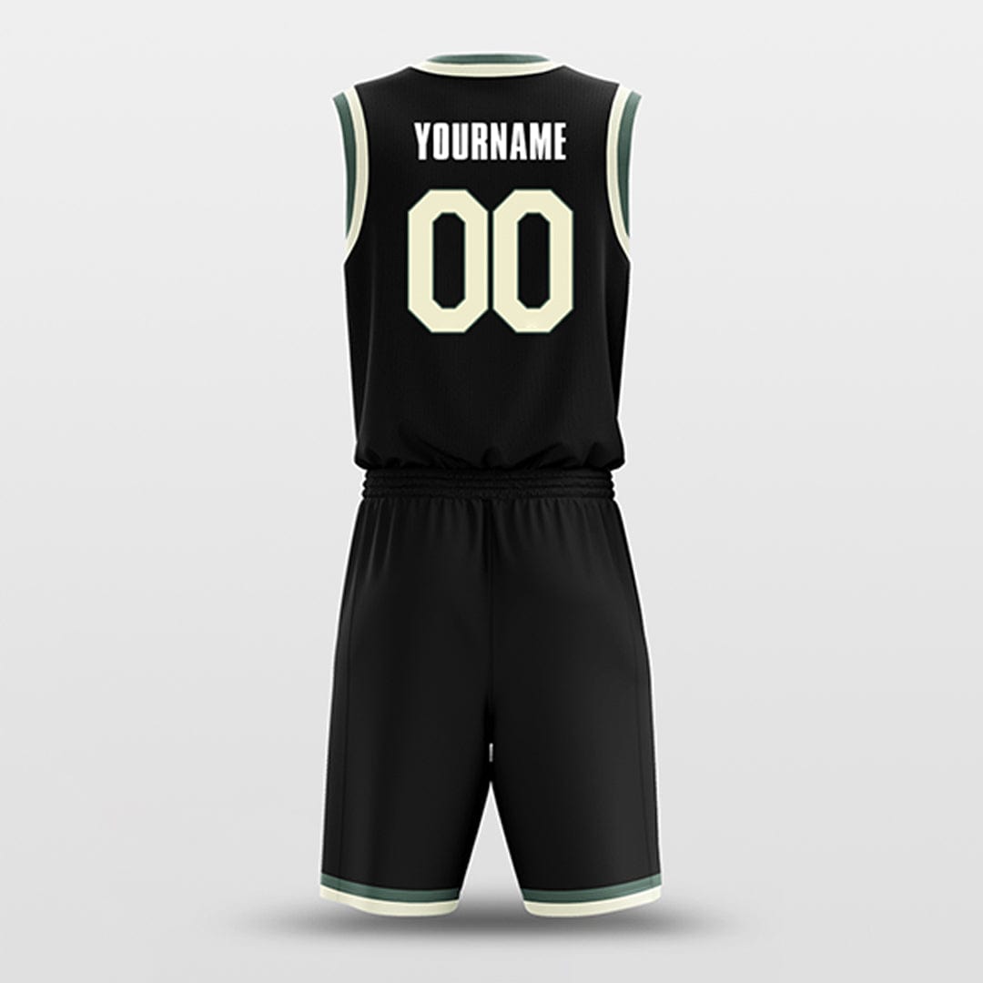 Cikers Sports Basketball Uniforms Black Khaki - Custom Basketball Jersey Design for Team