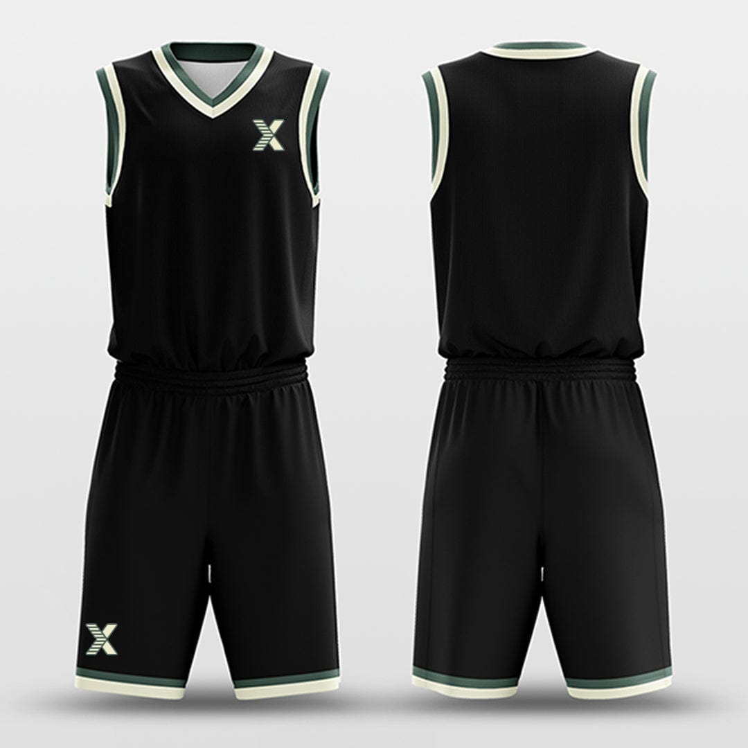 Cikers Sports Basketball Uniforms Black Khaki - Custom Basketball Jersey Design for Team