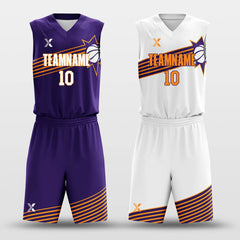 Cikers Sports Basketball Uniforms Bloody Color Road - Customized Reversible Basketball Jersey Set Design BK260611S