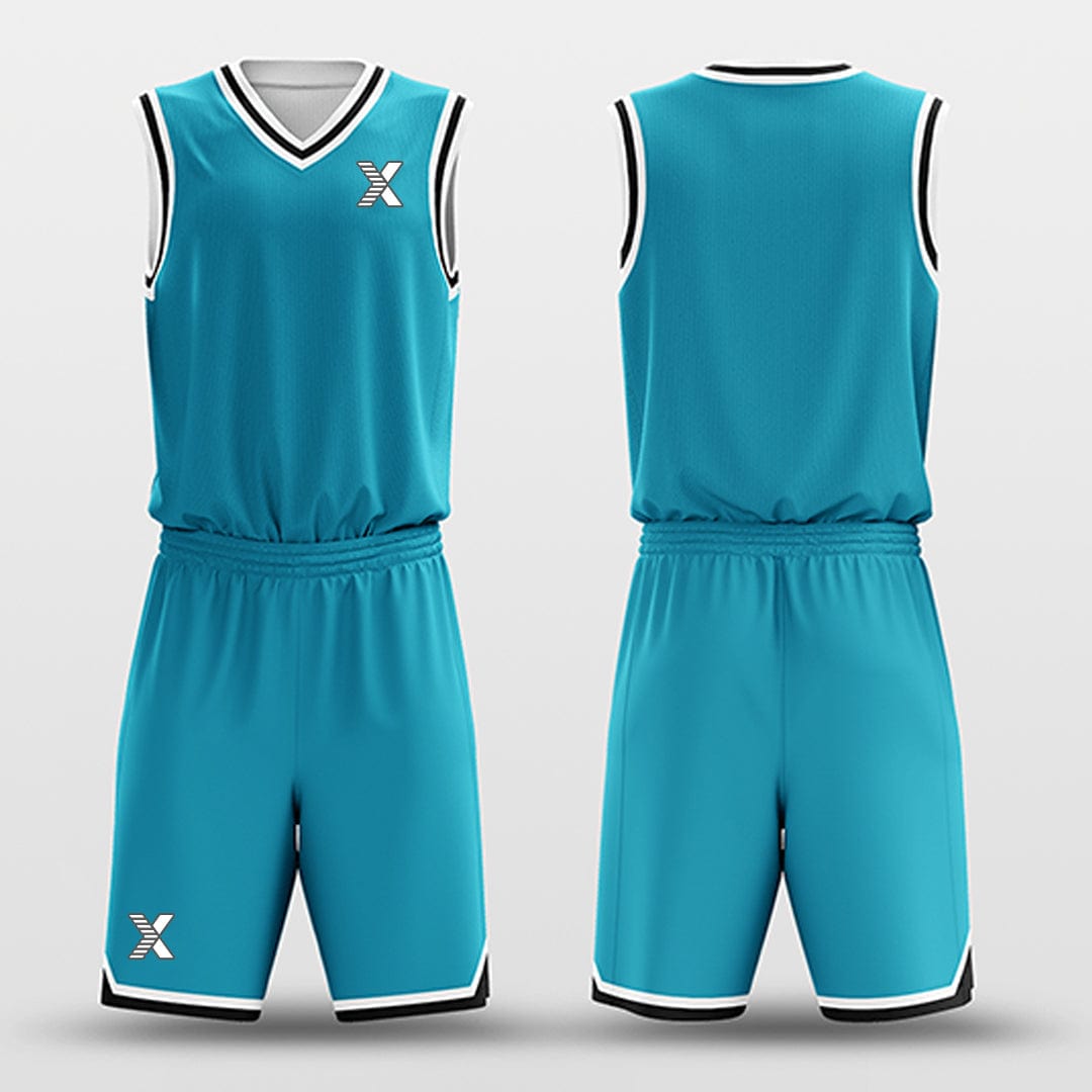 Cikers Sports Basketball Uniforms Blue Black - Custom Basketball Jersey Design for Team