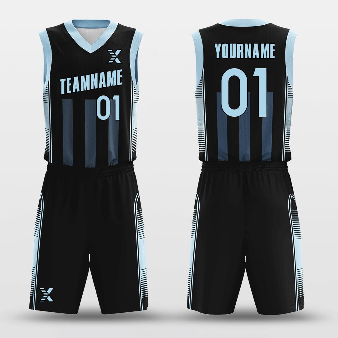 Cikers Sports Basketball Uniforms Blue Guard - Customized Basketball Jersey Set Design