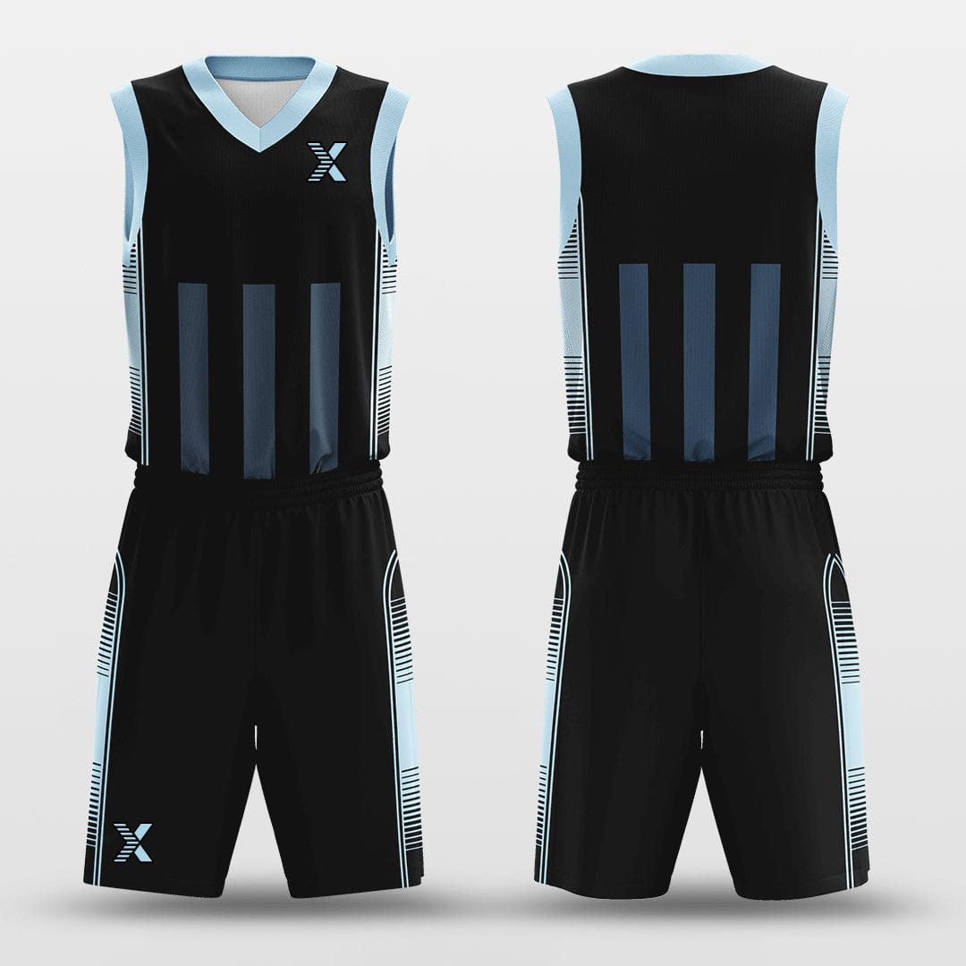 Cikers Sports Basketball Uniforms Blue Guard - Customized Basketball Jersey Set Design